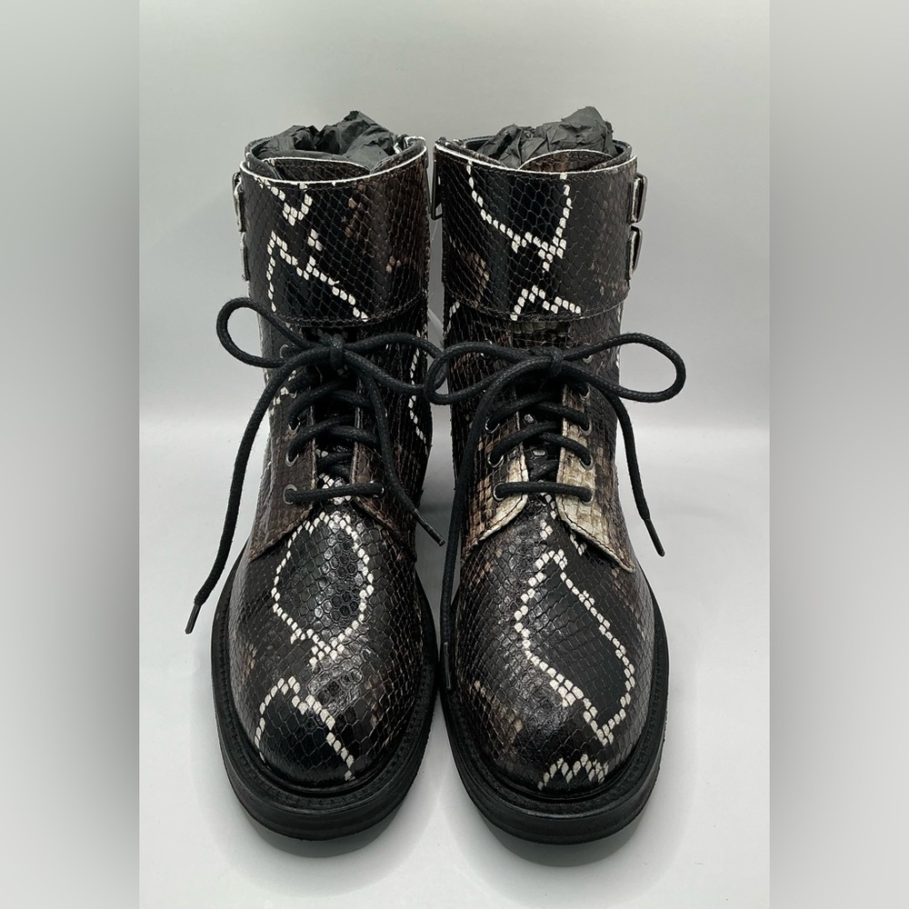 🤎 NEW 🤎Allsaints Brigade Combat Boots Python Pattern - Picture 5 of 16